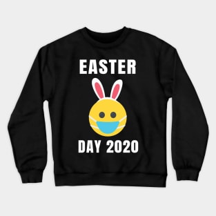 Easter Day Emojis Mask Emoticon Eggs Bunny Funny Gift 2020 Crewneck Sweatshirt